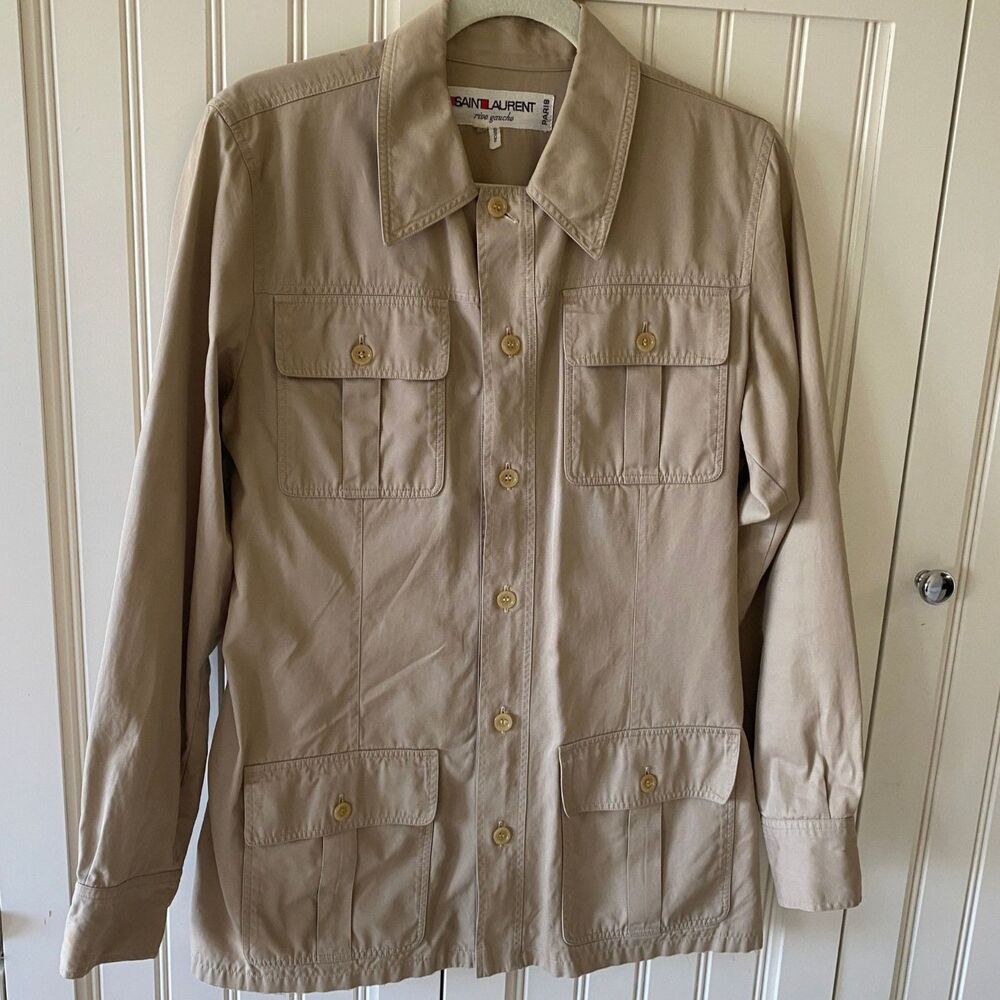 Archival 1970s Yves Saint Laurent YSL Rive Gauche Saharienne Jacket Size 5